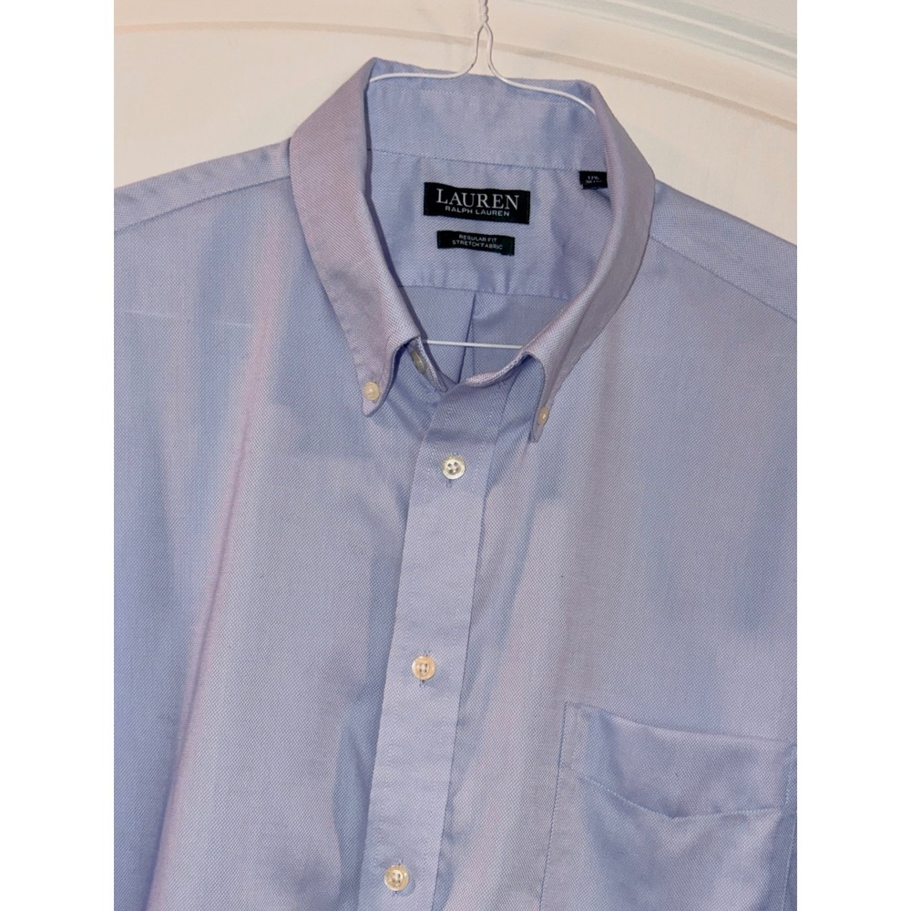 Lauren Ralph Lauren Mens XL Regular Fit Button Down Shirt‎ Blue 17.5X36/37